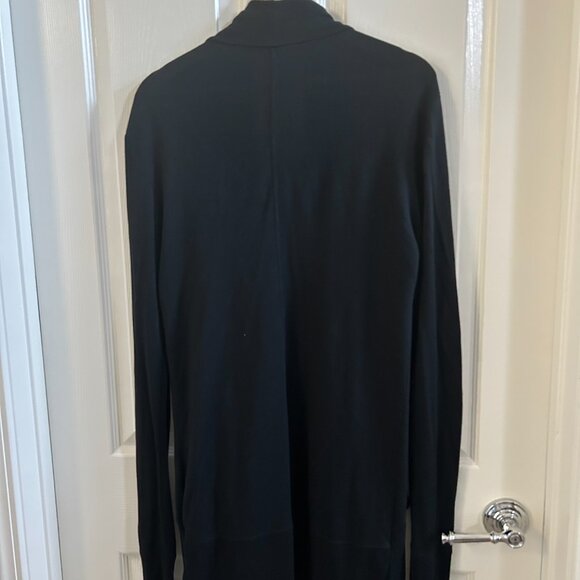 Athleta Cardigan Sweater Women Black Pranayama Open Front SZXS Athleisure Casual - Picture 5 of 10
